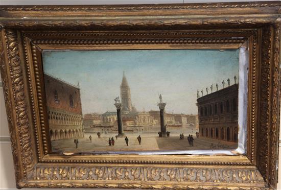August Siegen (1850-1910) Views of Venice 7.25 x 12.5in.